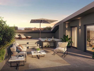 Zespół mieszkaniowy Two-level penthouse in a new residential complex just 600 m from the beach, Roquebrune-Cap-Martin, Cote d'Azur, France