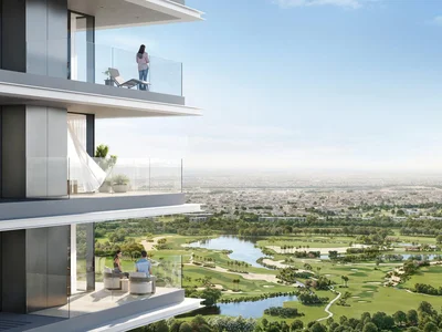 Residential complex Townhouses with roof-top terraces in the new Altan Residence with an infinity pool, in the prestigious area of Green Gate District, Dubai, UAE
