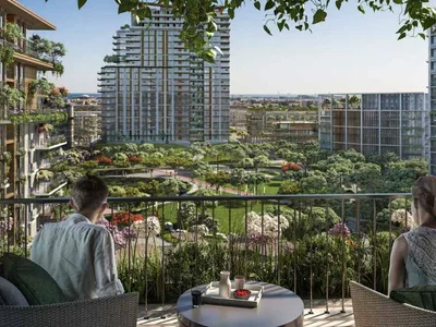 Residential complex Apartments Central Park by Meraas with panoramic views of a green park, near the beaches and the Burj Khalifa, City Walk area, Dubai, UAE