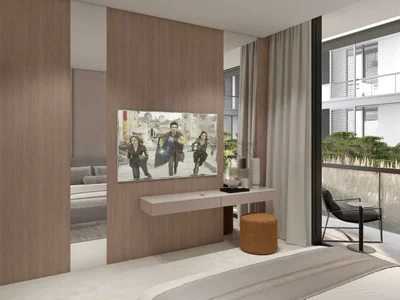 Complexe résidentiel New Olivia Residence with a swimming pool, a cinema and a kids' playground, Green Community Village, Dubai, UAE
