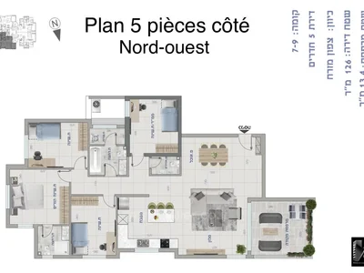 Quartier résidentiel Avec terrasse, bon emplacement, haut standing, a ne pas manquer !, dans un immeuble neuf, neuf, projet de qualite