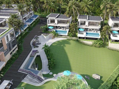 Жилой комплекс Виллы с частными бассейнами, большими террасами и лаунж-зонами, Чавенг Ной, Самуи, Таиланд