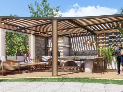 Zespół mieszkaniowy New residential complex with a swimming pool, a lounge area and around-the-clock security, Oba, Alanya, Turkey