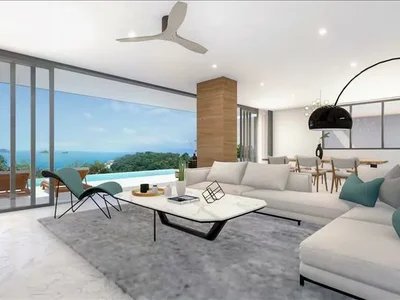 Zespół mieszkaniowy Complex of villas with a panoramic sea view in a quiet area, near Fisherman's Village, Samui, Thailand