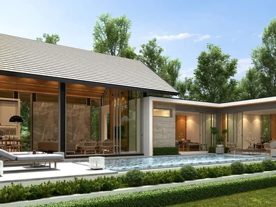 Complexe résidentiel New complex of villas with swimming pools and gardens close to layan Beach, Phuket, Thailand