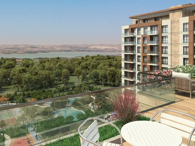 Complejo residencial New residence with a swimming pool, lounge areas and picturesque views, Istanbul, Turkey