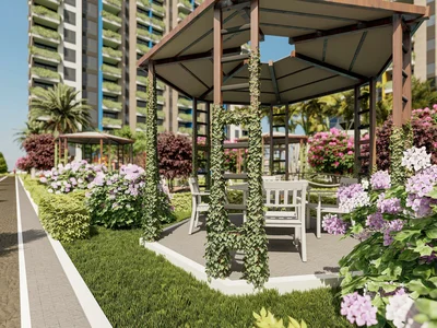 Zespół mieszkaniowy Residential complex with swimming pool, water park, recreation grounds, 200 metres to the sea, Mersin, Turkey