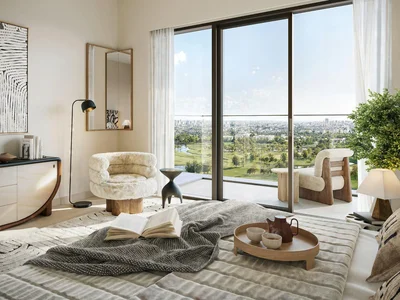 Residential complex Townhouses with roof-top terraces in the new Altan Residence with an infinity pool, in the prestigious area of Green Gate District, Dubai, UAE