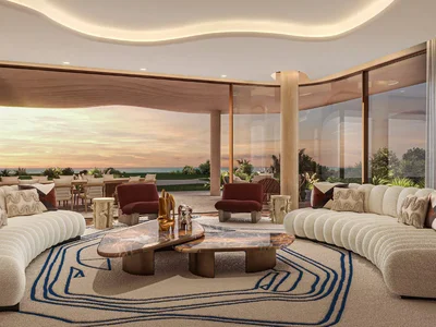 Complexe résidentiel New complex of beachfront villas Jumeirah Asora Bay with swimming pools, a wellness center and panoramic views, La Mer, Dubai, UAE