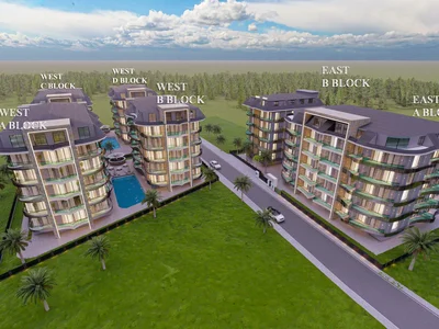 Zespół mieszkaniowy Furnished apartments near the beach and restaurant, in the centre of Alanya, Turkey