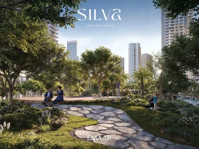 Wohnanlage Modern townhouses in the new complex Silva, Dubai Creek Harbour, UAE