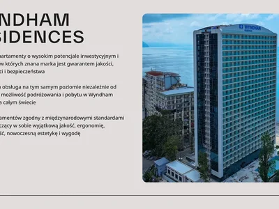 Complexe résidentiel Hotel rooms at Wyndham Residences Batumi.