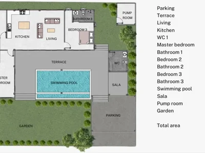 Complexe résidentiel New residential complex of villas with swimming pools near Bantai Beach, Samui, Thailand