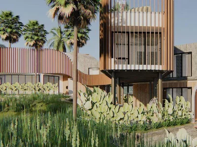 Wohnanlage New complex of villas with swimming pools and gardens, 100 meters from the beach, Bali, Indonesia