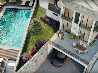 Complejo residencial Novyy proekt s sovremennoy arhitekturoy