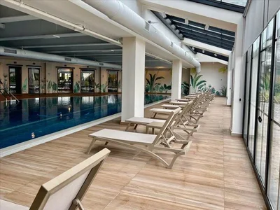 Residential complex Residence with a swimming pool, a spa and a view of the forest near a highway, Istanbul, Turkey