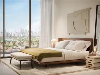Wohnanlage New District One Naya Residences with swimming pools, a lagoon and an interactive fountain, District One, Dubai, UAE