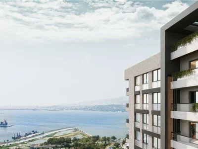 Zespół mieszkaniowy New residence with a swimming pool at 300 meters from a metro station, Izmir, Turkey