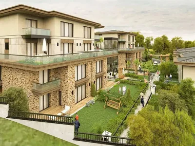 Zespół mieszkaniowy Complex of villas with a swimming pool and a garden close to the center of Istanbul, Turkey