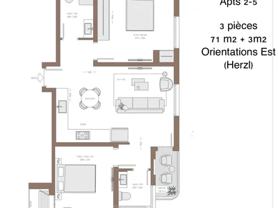 Жилой квартал Avec terrasse dans un immeuble neuf neuf projet de qualite renove