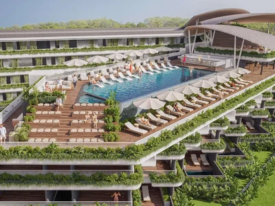 Wohnanlage New residential complex with a swimming pool, a gym and a spa in Nuanu City, Bali, Indonesia