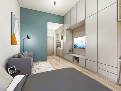 Wohnanlage Furnished apartments and studios in a residential complex with work and lounge areas, Kığıthane, Istanbul, Turkey