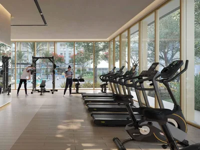 Complexe résidentiel New South Square Residence with swimming pools, a wellness center and a co-working space, Dubai South, Dubai, UAE