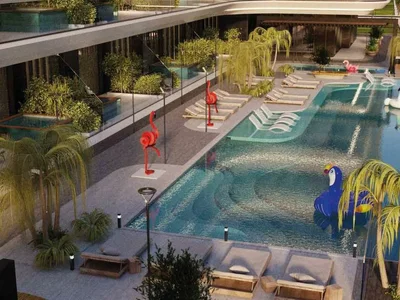 Residential complex Residence Miami 2 with swimming pools and a green area close to Dubai Marina, Jumeriah Village Triangle, Dubai, UAE