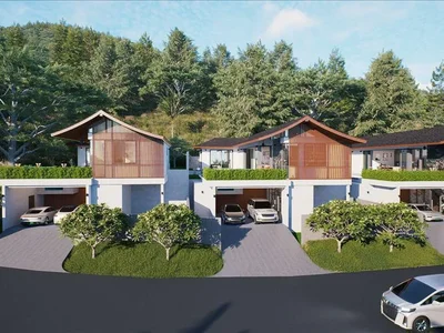 Zespół mieszkaniowy New complex of villas with a picturesque view of the jungles close to Lamai Beach, Samui, Thailand