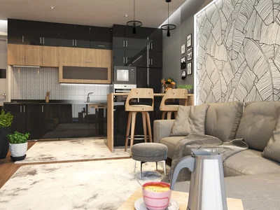Dzielnica mieszkaniowa One-room apartment in Alanya just 400 meters from the sea