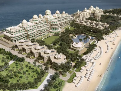 New luxury residence Raffles penthouses with a mini golf course and a beach club, Palm Jumeirah, Dubai, UAE