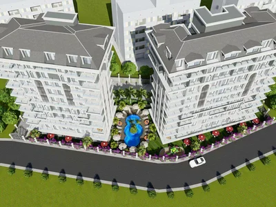 Zespół mieszkaniowy Residential complex in the city center and 600 meters from the beach, close to the chain stores, Alanya, Turkey