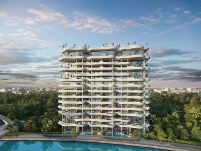 Complexe résidentiel New luxury residence Casa Canal with a swimming pool, a spa center and around-the-clock security, Safa Park, Dubai, UAE