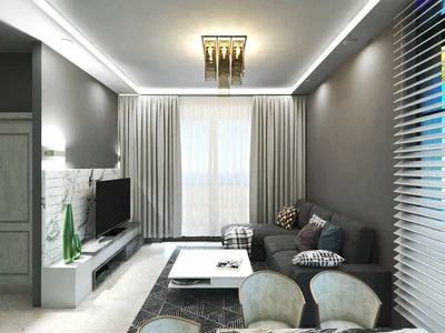 Zespół mieszkaniowy Modern residence with picturesque views and swimming pools close to the beach, Avsallar, Turkey