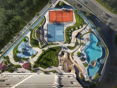 Residential complex New VELOS Residence with a swimming pool, a co-working space and fitness areas close to highways, Motor City, Dubai, UAE