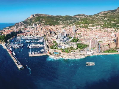 Zespół mieszkaniowy New residential complex with a garden, a parking and panoramic views in Beausoleil, Cote d'Azur, France