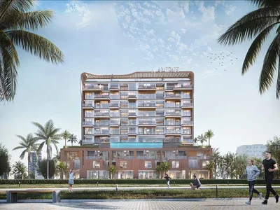 Complexe résidentiel New Bonds Avenue Residences with swimming pools, mini golf and gardens, Dubai Islands, Dubai, UAE