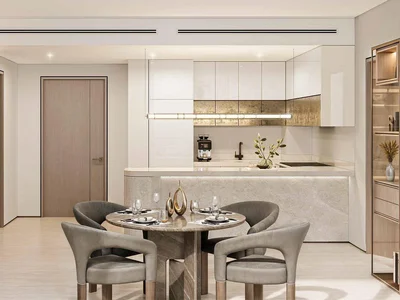 Complexe résidentiel New Safa Gate Residence with spa areas and green gardens close to Burj Khalifa, Safa Park, Dubai, UAE