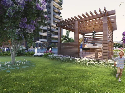 Residential complex Two bedroom apartments in complex with swimming pool and tennis court, 500 metres to the sea and beaches, Mersin, Turkey