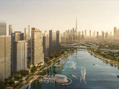 Wohnanlage Penthouse in the new high-rise Atelis project with pools, gardens and a direct access to the promenade, Dubai Design District, Dubai, UAE