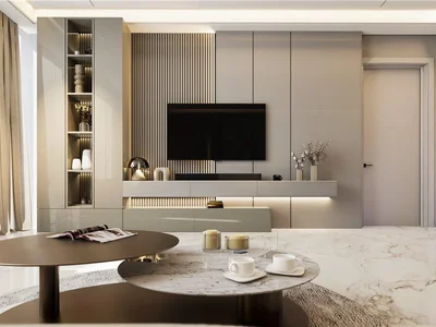 Residential complex New project Samana Hills South with swimming pools, a wellness center and gardens close to a highway, Dubai South, Dubai, UAE