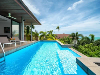 Zespół mieszkaniowy Complex of furnished villas with swimming pools close to Lamai Beach, Samui, Thailand