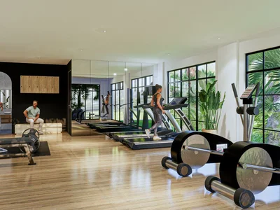 Complexe résidentiel New exclusive residence with a swimming pool and a business center a few steps from the ocean, in a prestigious area, Bali, Indinesia