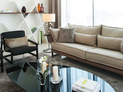 Residential complex Golf Town residential complex with golf course, tennis courts and swimming pool, DAMAC Hills, Dubai, UAE