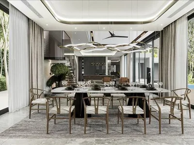 Complexe résidentiel New complex of villas with swimming pools and lounge areas, Phuket, Thailand