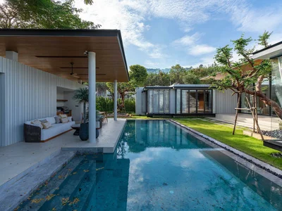 Zespół mieszkaniowy New residential complex of magnificent villas with swimming pools in Thalang, Phuket, Thailand