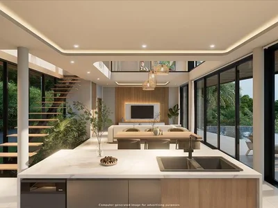 Complejo residencial New complex of luxury villas with swimming pools and panoramic sea views, 900 meters from the beach, Samui, Thailand