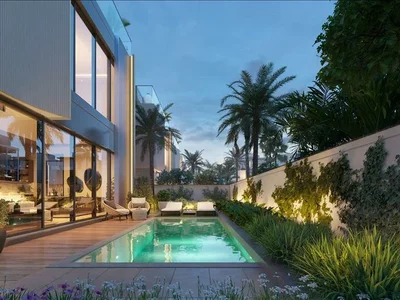 Complexe résidentiel New complex of townhouses Watercrest with swimming pools, Meydan, Dubai, UAE