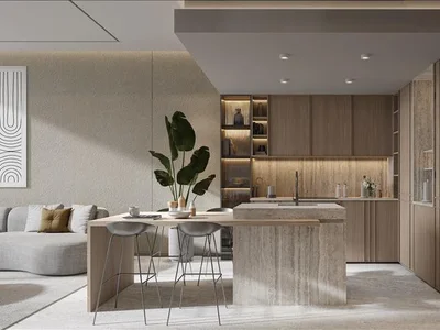 Complexe résidentiel Apartments in the new residence One Beverly with pools, a mini-golf course in the area with developed infrastructure Arjan-Dubailand, Dubai