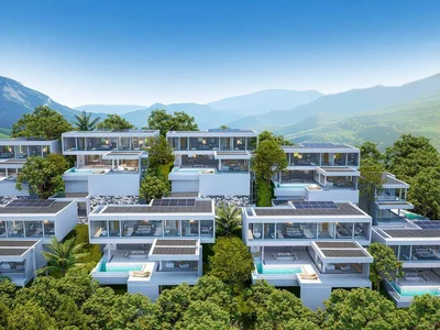 Wohnanlage New complex of furnished villas with swimming pools and panoramic views, Samui, Thailand